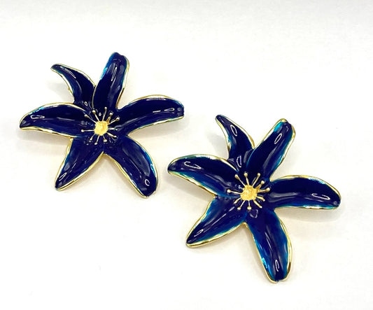 Brinco Flor Azul