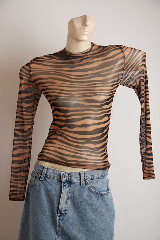 Blusa Tule Animal Print