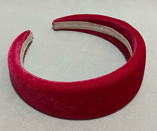 Tiara Rosa Veludo