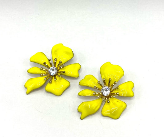 Brinco Flor Amarelo