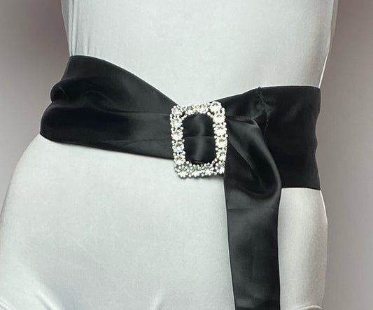 Cinto Acetinado Preto