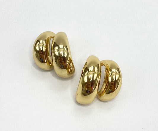 Brinco Dourado Duplo
