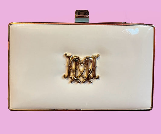 Bolsa Moschino Branca / Dourada