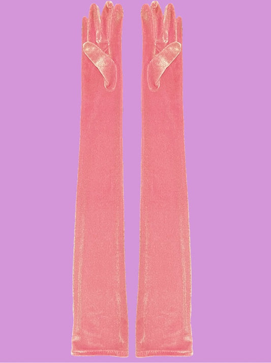 Luva Rosa Veludo