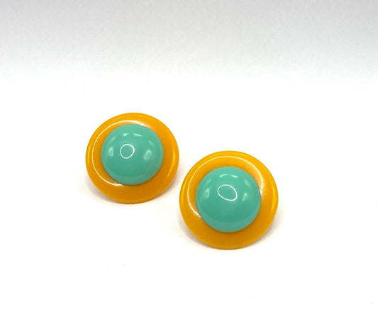Brinco Redondo Laranja com Verde