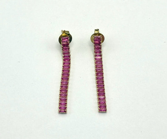 Brinco Pedraria Rosa