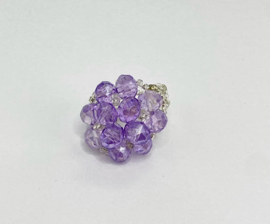 Anel Miçangas Roxo