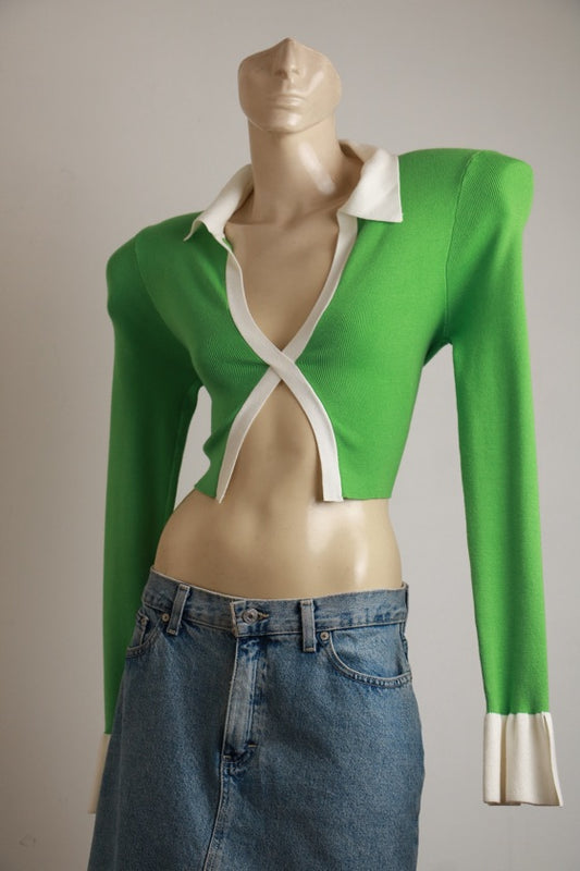Blusa Verde / Branca