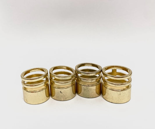 Conjunto 4 Anéis Dourados