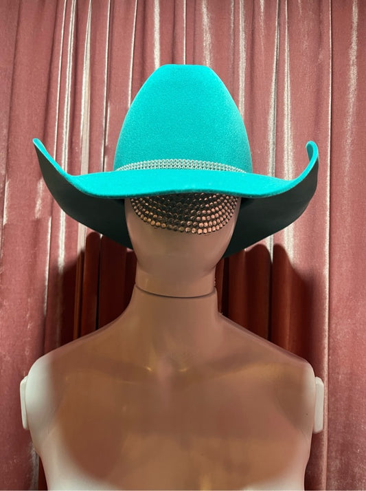 Chapéu Azul Strass