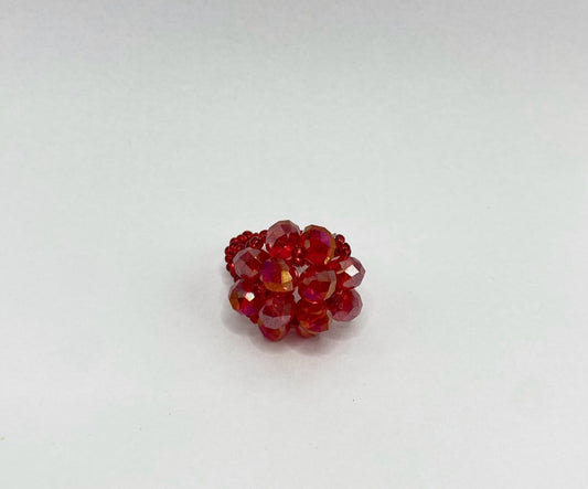 Anel Miçangas Vermelho