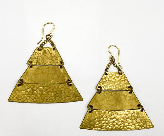 Brinco Dourado Triangular
