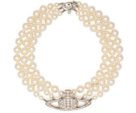 Colar Vivienne Westwood Orb com detalhe de Pérola