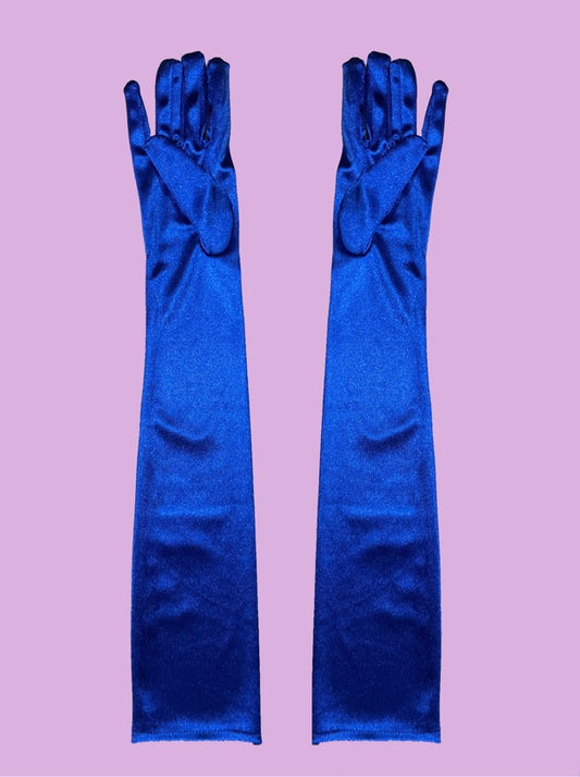 Luva Cetim Azul