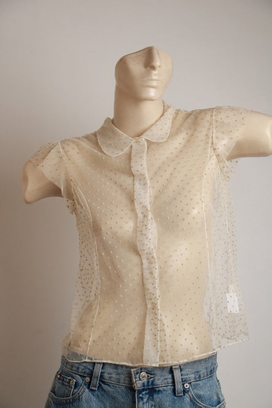 Blusa Tule Poá Marc Jacobs