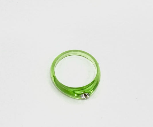 Anel Verde com Brilho