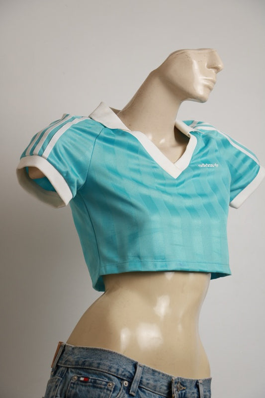 Blusa Adidas Cropped Azul