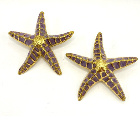 Brinco Estrela Dourado / Lilás