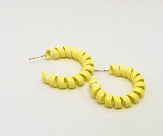 Brinco Argola Espiral Amarelo